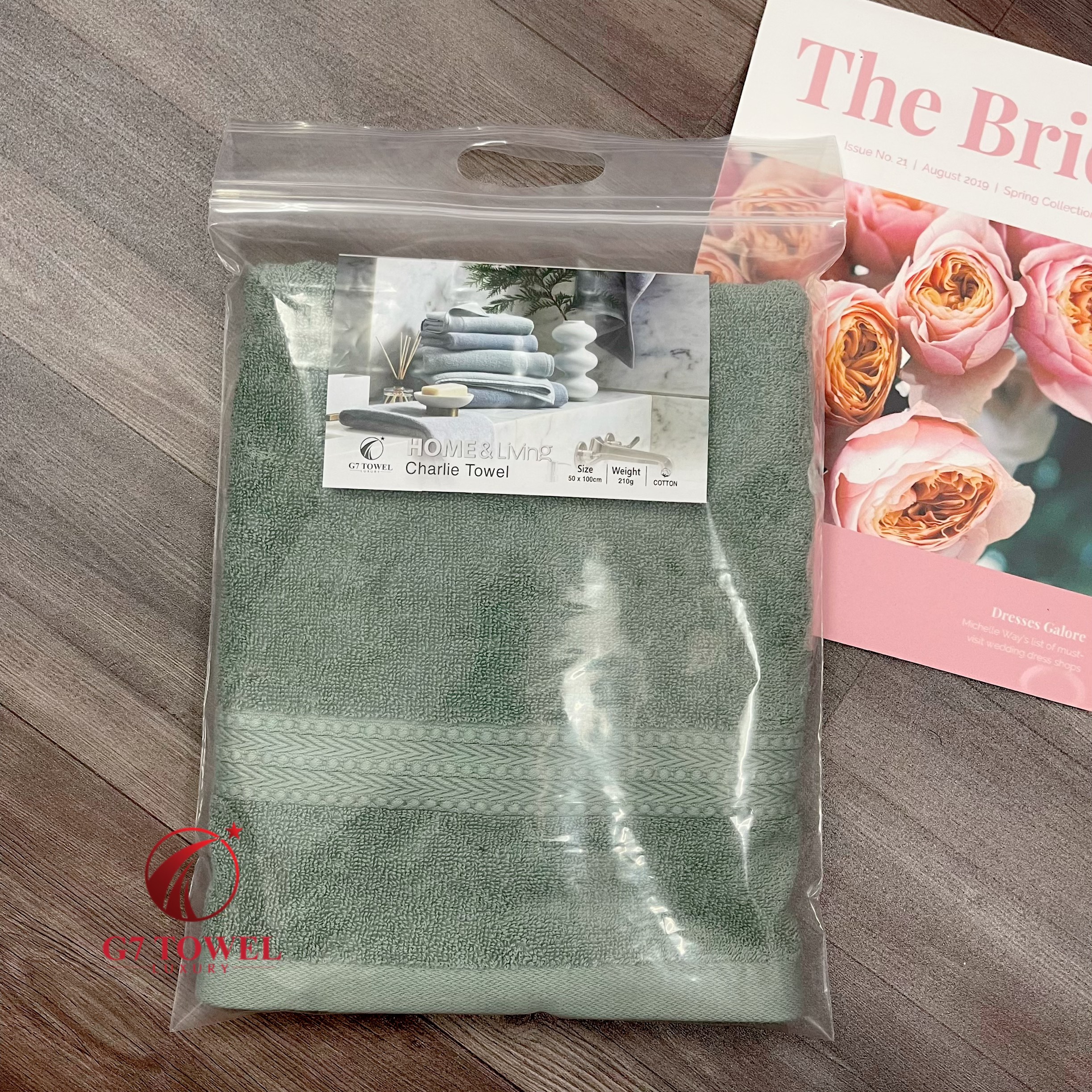 Khăn tắm cotton G7-BT03 50x100cm; trọng lượng 210gram; 100% cotton siêu thấm hút, an toàn cho da - Ảnh 19