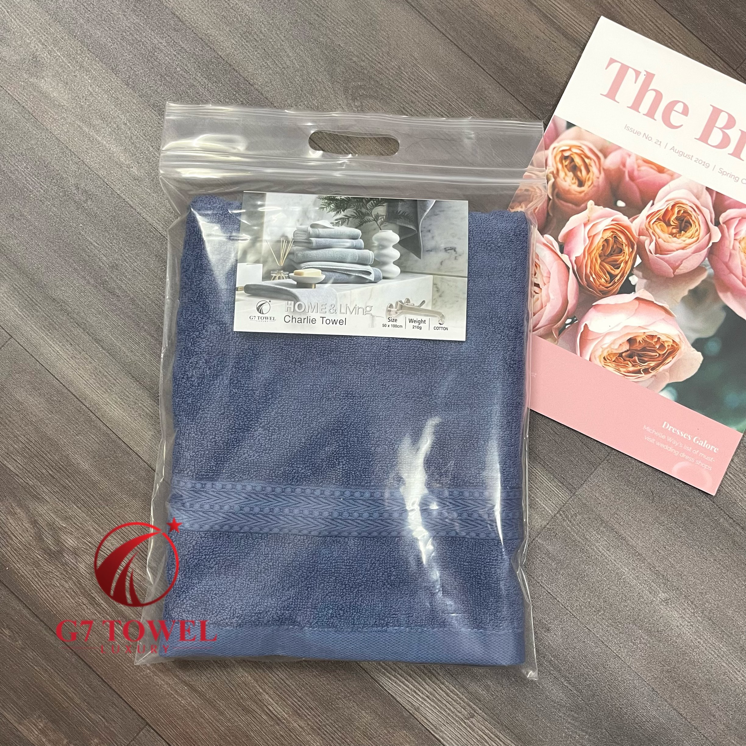 Khăn tắm cotton G7-BT03 50x100cm; trọng lượng 210gram; 100% cotton siêu thấm hút, an toàn cho da - Ảnh 10
