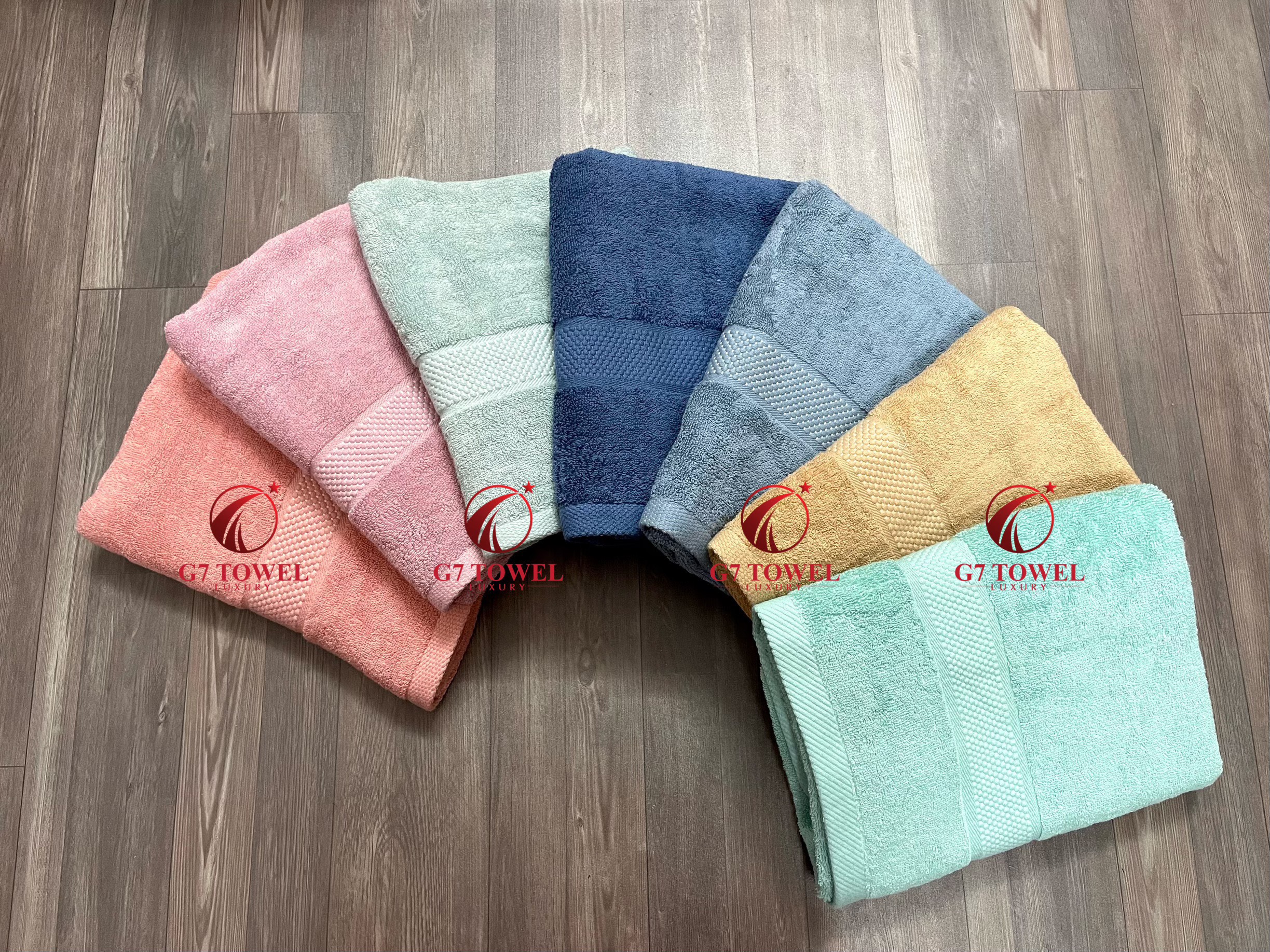 Khăn Tắm Gội Đầu Lau Mặt G7 - Dùng Cho Gia Đình 100% Cotton Siêu Thấm Hút Siêu Mềm - Ảnh 2