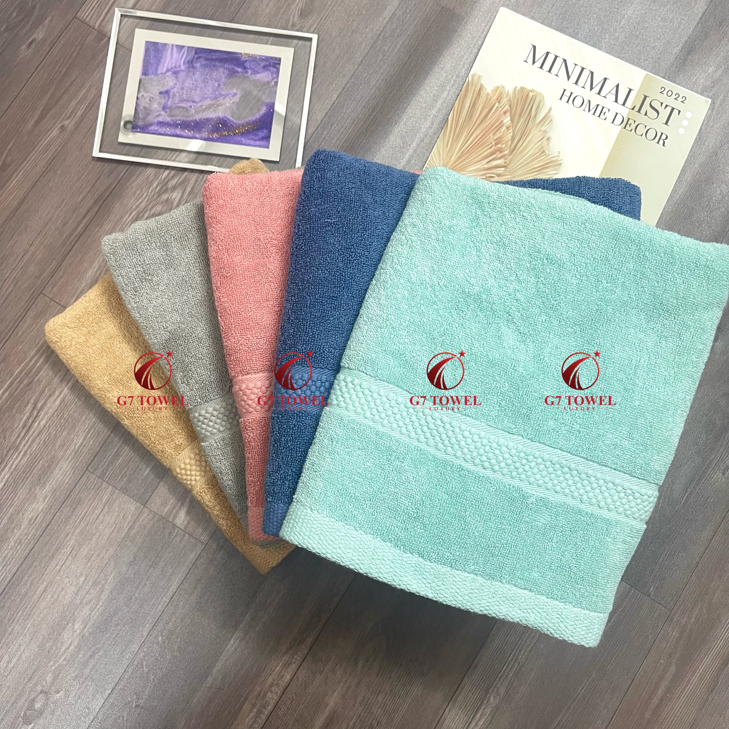 Khăn Tắm Gội Đầu Lau Mặt G7 - Dùng Cho Gia Đình 100% Cotton Siêu Thấm Hút Siêu Mềm - Ảnh 3