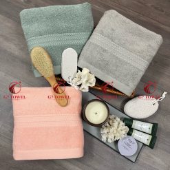 Khăn tắm Cotton cao cấp dí vải WT07 , kích thước 70x140cm - Ảnh 11
