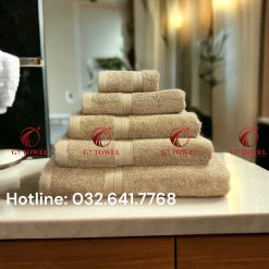 Bộ 5 khăn cotton mặt , gội , tắm G7- WT07 100% cotton, thấm hút nước tốt - Ảnh 13