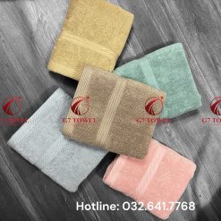 Bộ 5 khăn cotton mặt , gội , tắm G7- WT07 100% cotton, thấm hút nước tốt - Ảnh 10