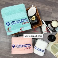 ( Thêu logo theo yêu cầu)Bộ 3 Khăn thêu quà tặng G7-G23 - Ảnh 6