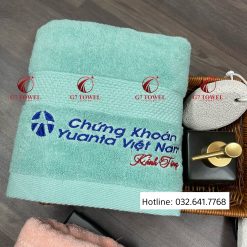( Thêu logo theo yêu cầu)Bộ 3 Khăn thêu quà tặng G7-G23 - Ảnh 5