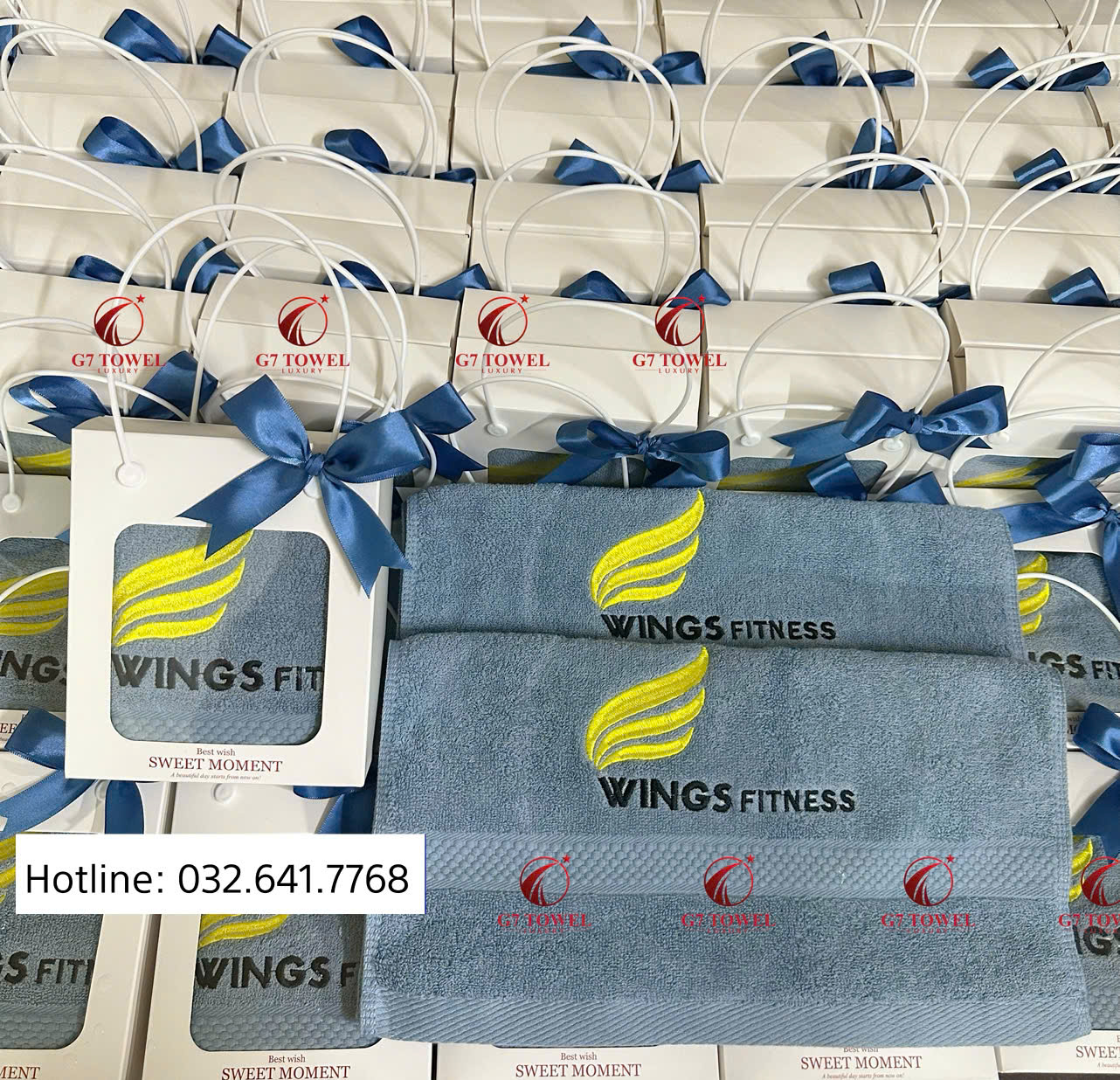 🩷🩵Hộp Khăn Thêu Quà Tặng G7-G26– Swing Fitness - Ảnh 5