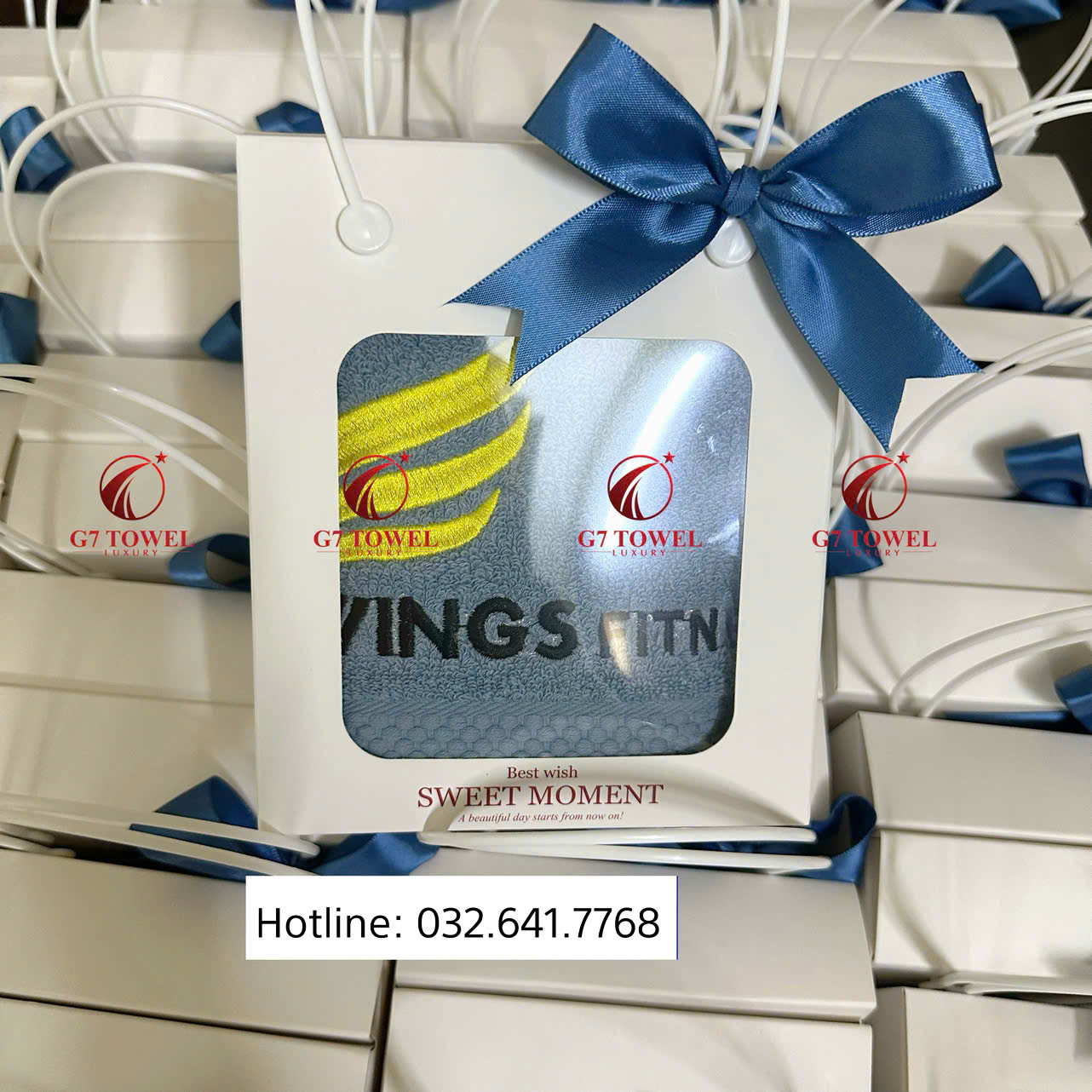 🩷🩵Hộp Khăn Thêu Quà Tặng G7-G26– Swing Fitness - Ảnh 6