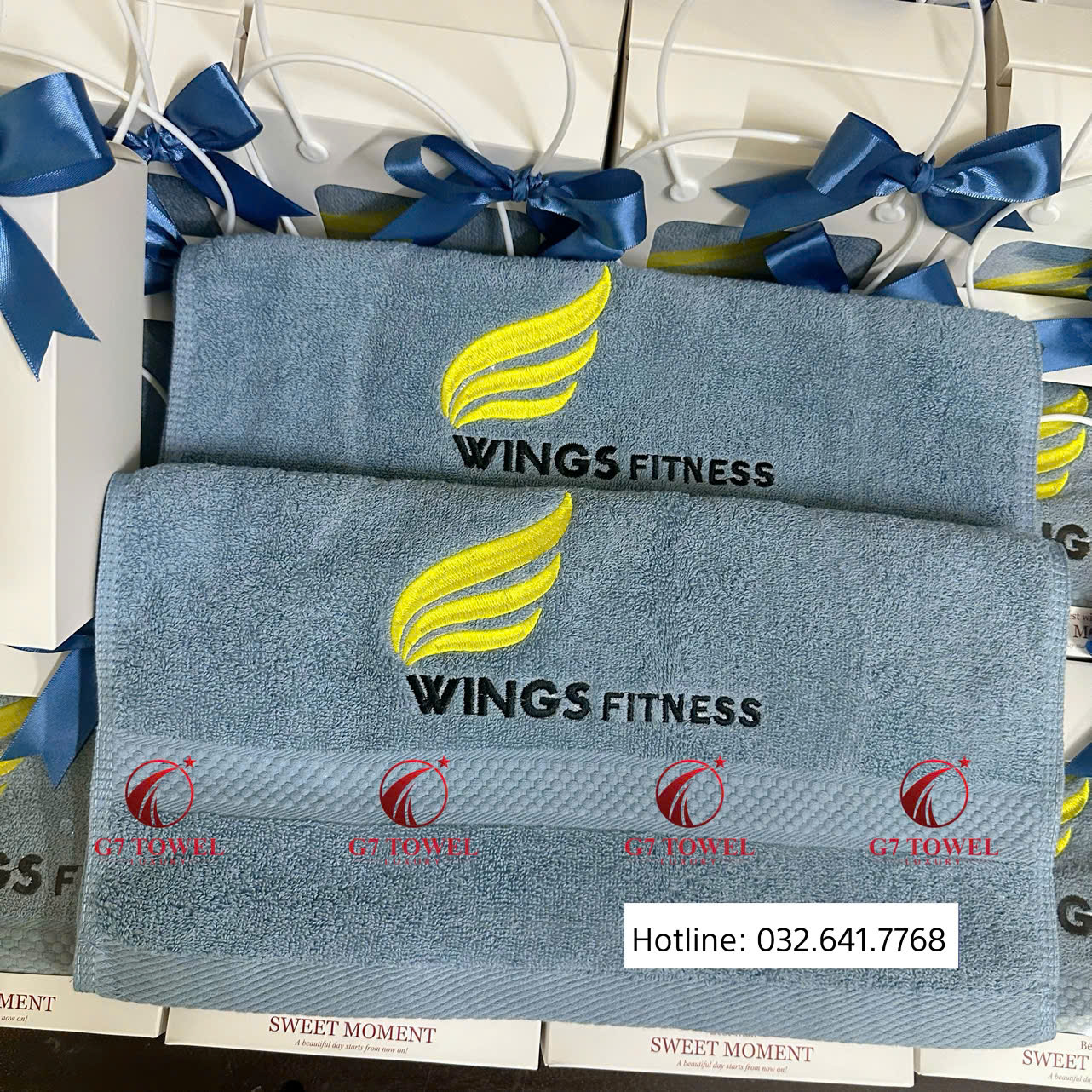🩷🩵Hộp Khăn Thêu Quà Tặng G7-G26– Swing Fitness - Ảnh 4