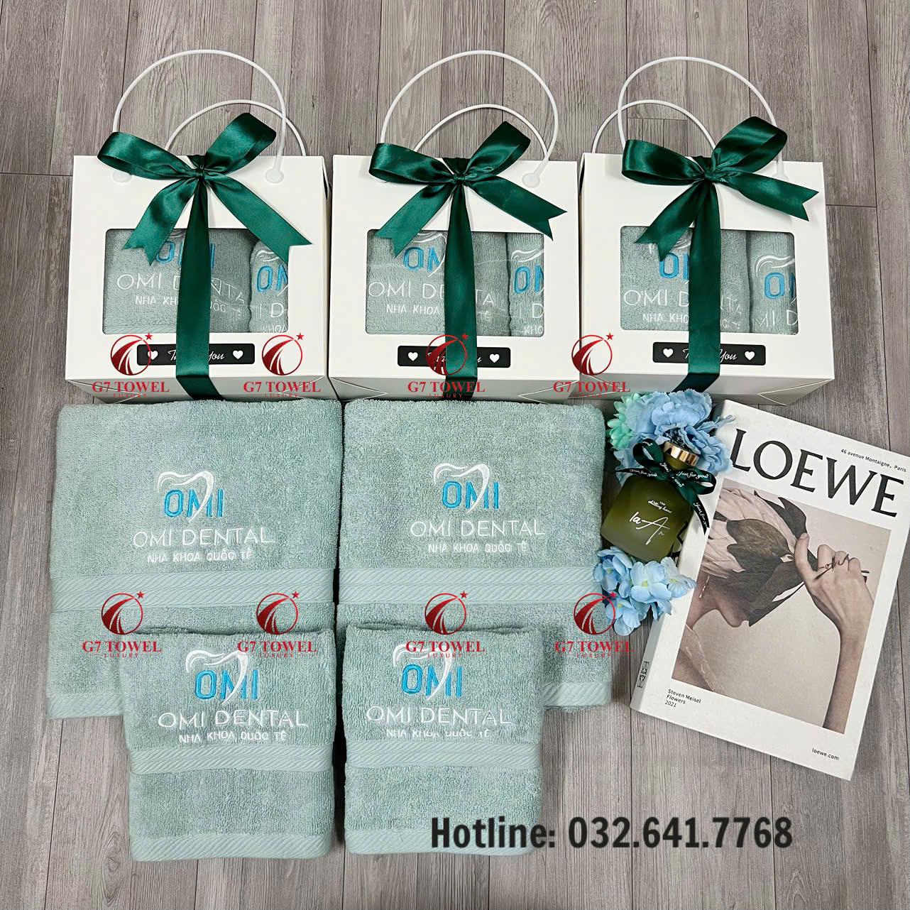 🌸 Bộ Khăn Thêu Quà Tặng G7- G27 .Nét Đẹp Tinh Tế Với Bảng Màu Pastel đẹp mắt🌸 - Ảnh 8