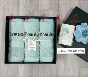 Bộ 3 Khăn Thêu Cotton Cao Cấp - Beaulounge G7- G29 - Ảnh 6