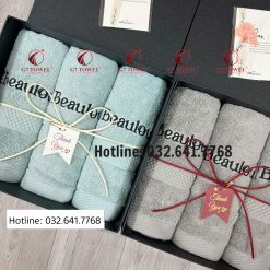 Bộ 3 Khăn Thêu Cotton Cao Cấp - Beaulounge G7- G29 - Ảnh 5