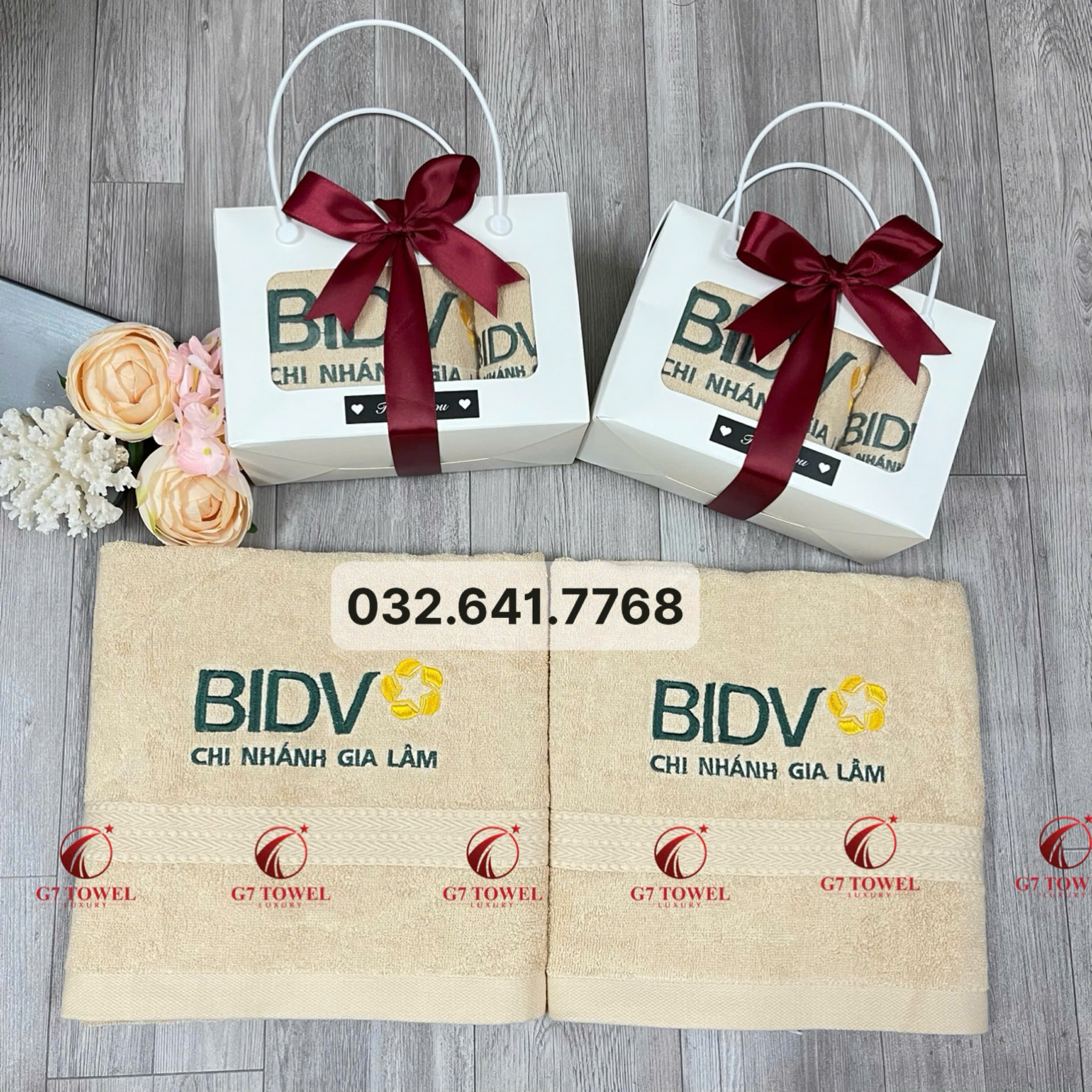 ( Thêu logo theo yêu cầu ) Khăn Thêu Quà Tặng BIDV G7- G30 🔸Sự Lựa Chọn Tinh tế dành tặng cho khách hàng. - Ảnh 17