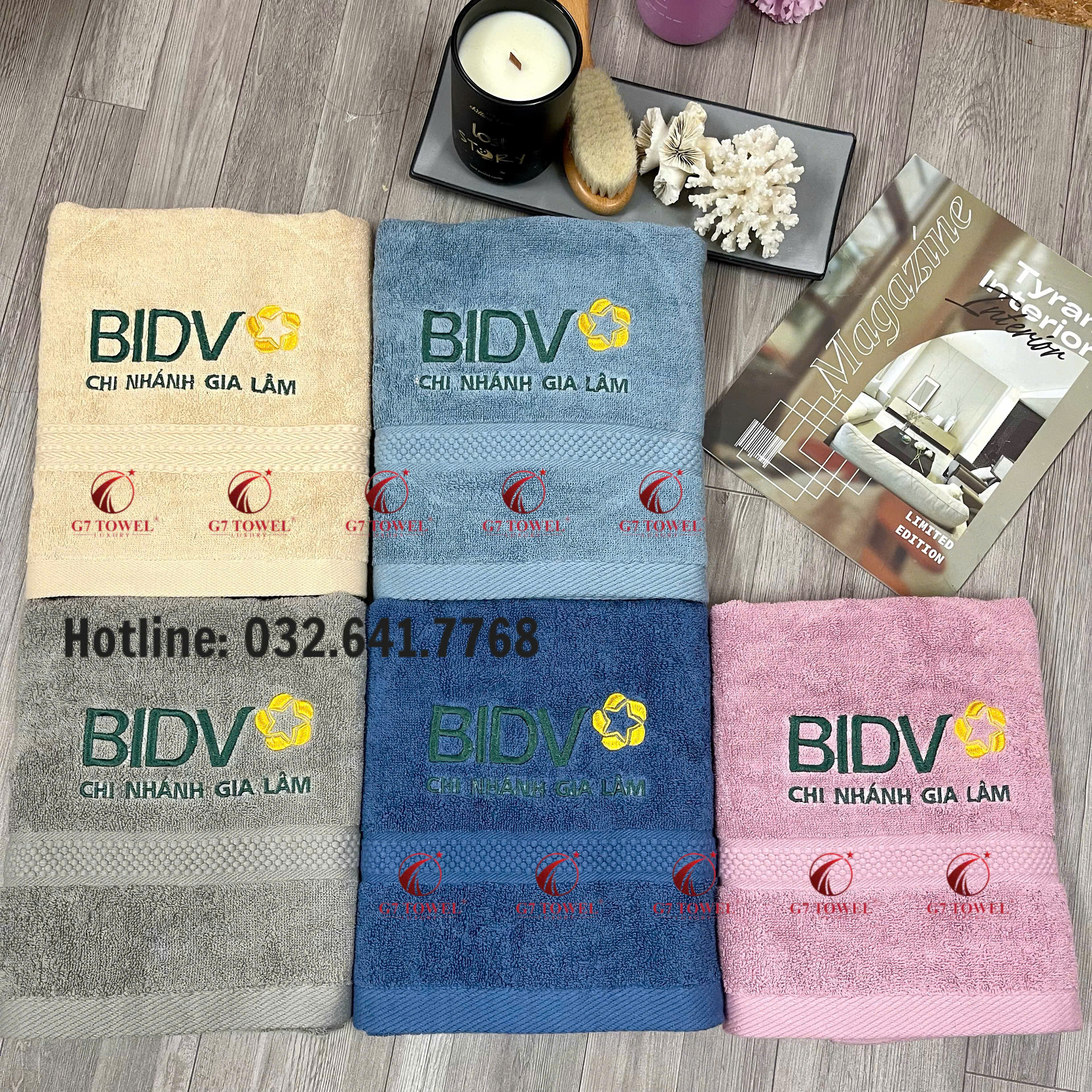 ( Thêu logo theo yêu cầu ) Khăn Thêu Quà Tặng BIDV G7- G30 🔸Sự Lựa Chọn Tinh tế dành tặng cho khách hàng. - Ảnh 4