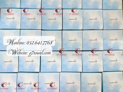 ( Thêu logo theo yêu cầu)Bộ 2 Khăn thêu quà tặng G7 -G40 -100% sợi cotton CM 40/2 nhập khẩu cao cấp - Ảnh 7
