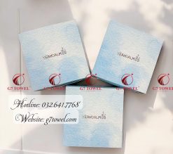 ( Thêu logo theo yêu cầu)Bộ 2 Khăn thêu quà tặng G7 -G40 -100% sợi cotton CM 40/2 nhập khẩu cao cấp - Ảnh 5