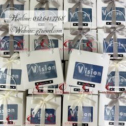 ( Thêu logo theo yêu cầu ) Set Khăn Thêu Quà Tặng cho công đoàn VISISON VINA G7-G41- Sự Lựa Chọn Tinh tế dành tặng cho khách hàng. ❣️❣️ - Ảnh 7