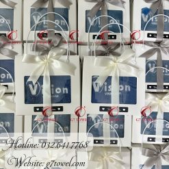 ( Thêu logo theo yêu cầu ) Set Khăn Thêu Quà Tặng cho công đoàn VISISON VINA G7-G41- Sự Lựa Chọn Tinh tế dành tặng cho khách hàng. ❣️❣️ - Ảnh 4