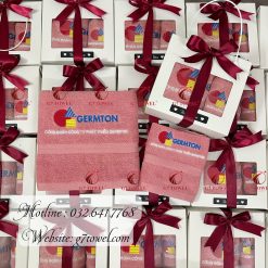 ( Thêu logo theo yêu cầu ) Set Khăn Thêu Quà Tặng cho công đoàn GERMTON G7-G42 ❣️❣️