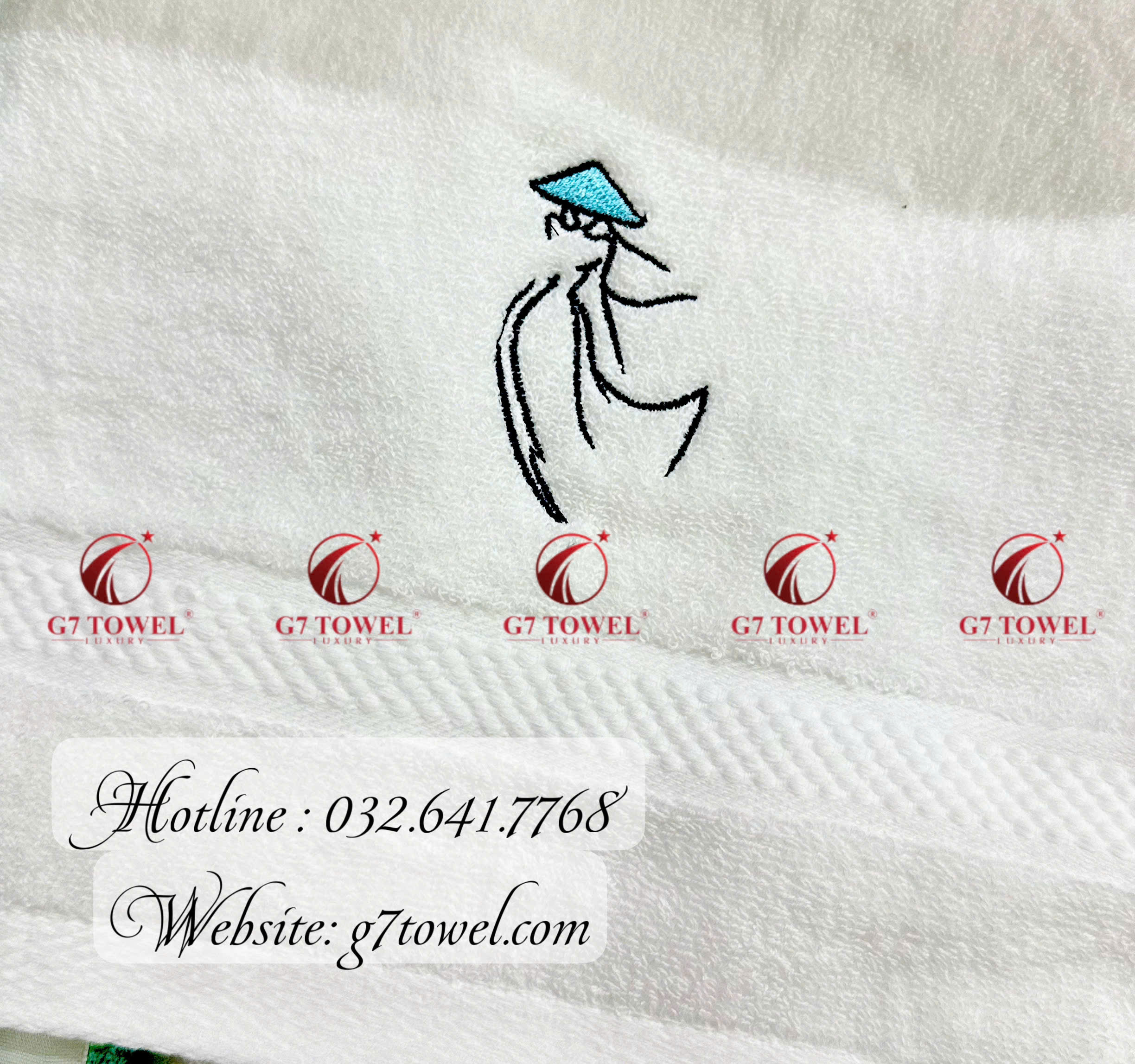 ( Thêu logo theo yêu cầu )Bộ khăn thêu quà tặng doanh nghiệp G7- G50 - Ảnh 8