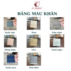Khăn mặt sợi tre cao cấp G7 WT03 30x50cm, 100% sợi cotton nhập khẩu mềm mại, kháng khuẩn, thấm hút nước tốt - Ảnh 5