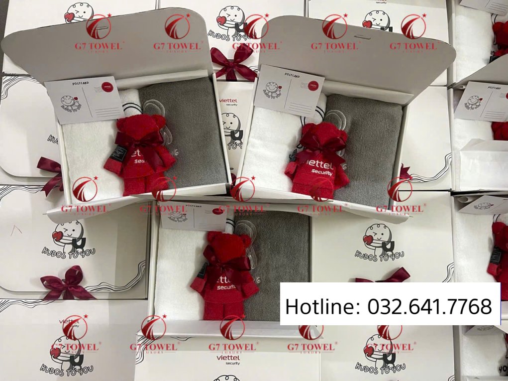 Bộ khăn quà tặng cao cấp G7-G30, thêu logo theo yêu cầu, món quà ý nghĩa dành tặng đối tác, đồng nghiệp, bạn bè. - Ảnh 4