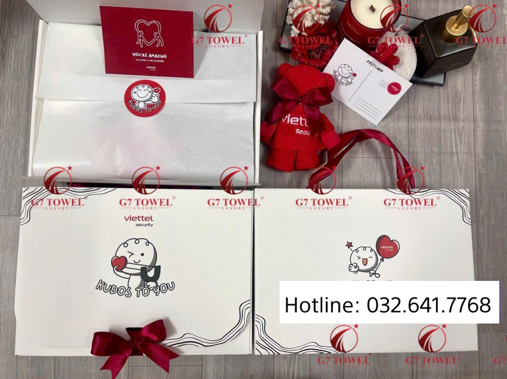 Bộ khăn quà tặng cao cấp G7-G30, thêu logo theo yêu cầu, món quà ý nghĩa dành tặng đối tác, đồng nghiệp, bạn bè. - Ảnh 9
