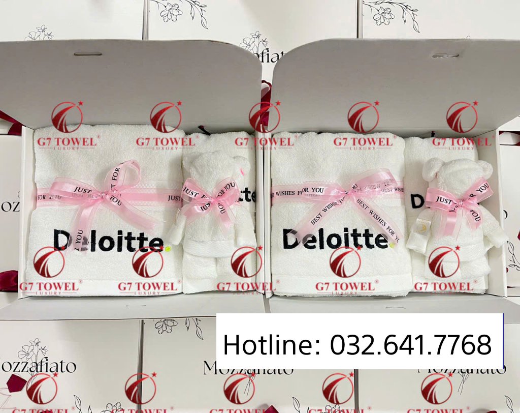 Bộ 3 Khăn bông gấp hình gấu Teddy dễ thương G7-G49 - Món quà vô cùng xinh xắn G7 Towel thiết kế, thêu logo riêng cho từng Khách hàng.😍😍😍😍 - Ảnh 5