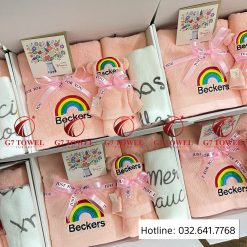 Bộ 3 Khăn bông gấp hình gấu Teddy dễ thương G7-G53