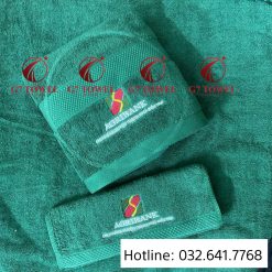 ( Thêu logo theo yêu cầu ) Bộ 2 khăn quà tặng G7 - G25 - Ảnh 4