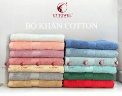 ( Thêu logo theo yêu cầu ) Bộ 2 khăn quà tặng G7 - G25 - Ảnh 10