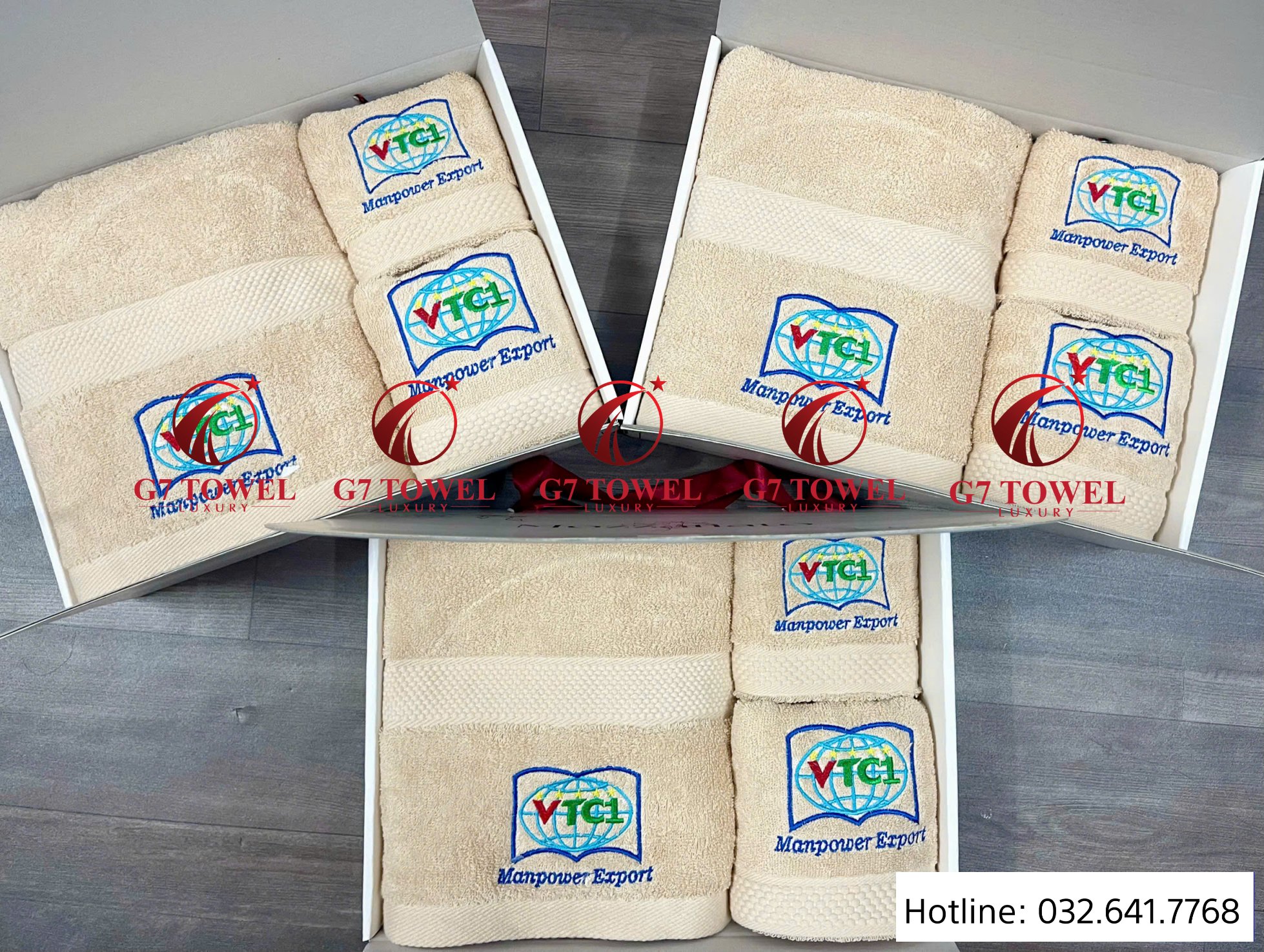( Thêu logo theo yêu cầu) Bộ 3 khăn quà tặng doanh nghiệp G-58 Set khăn quà tặng thêu logo- món quà ý nghĩ cho doanh nghiệp của Bạn. - Ảnh 10