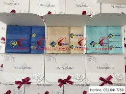 ( Thêu logo theo yêu cầu) Bộ 3 khăn quà tặng doanh nghiệp G-58 Set khăn quà tặng thêu logo- món quà ý nghĩ cho doanh nghiệp của Bạn. - Ảnh 13