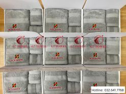 ( Thêu logo theo yêu cầu) Bộ 3 khăn quà tặng doanh nghiệp G-58 Set khăn quà tặng thêu logo- món quà ý nghĩ cho doanh nghiệp của Bạn. - Ảnh 2