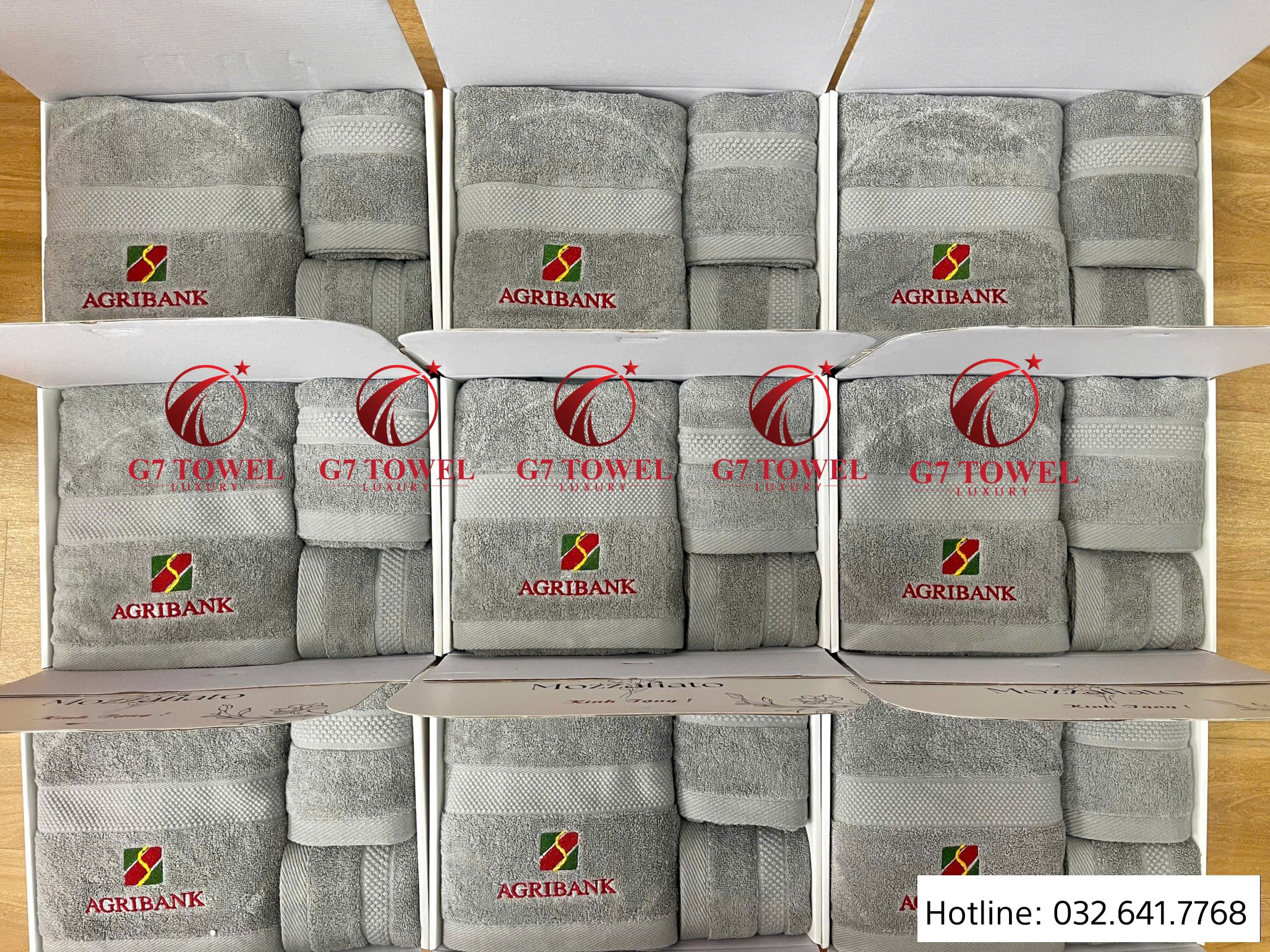 ( Thêu logo theo yêu cầu) Bộ 3 khăn quà tặng doanh nghiệp G-58 Set khăn quà tặng thêu logo- món quà ý nghĩ cho doanh nghiệp của Bạn. - Ảnh 2