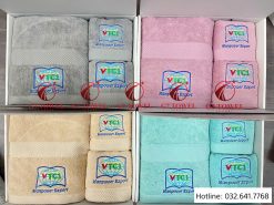 ( Thêu logo theo yêu cầu) Bộ 3 khăn quà tặng doanh nghiệp G-58 Set khăn quà tặng thêu logo- món quà ý nghĩ cho doanh nghiệp của Bạn. - Ảnh 17