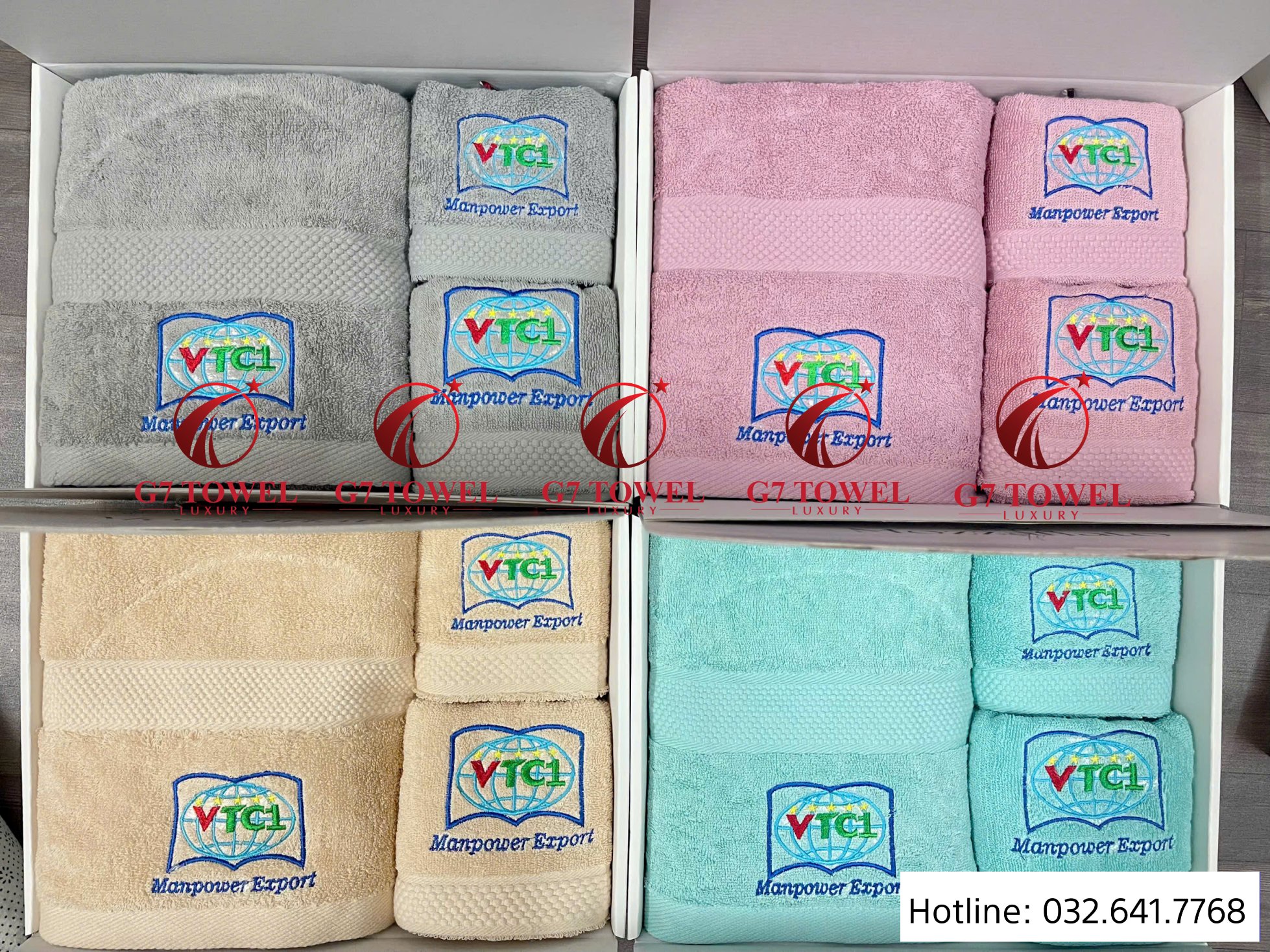 ( Thêu logo theo yêu cầu) Bộ 3 khăn quà tặng doanh nghiệp G-58 Set khăn quà tặng thêu logo- món quà ý nghĩ cho doanh nghiệp của Bạn. - Ảnh 17