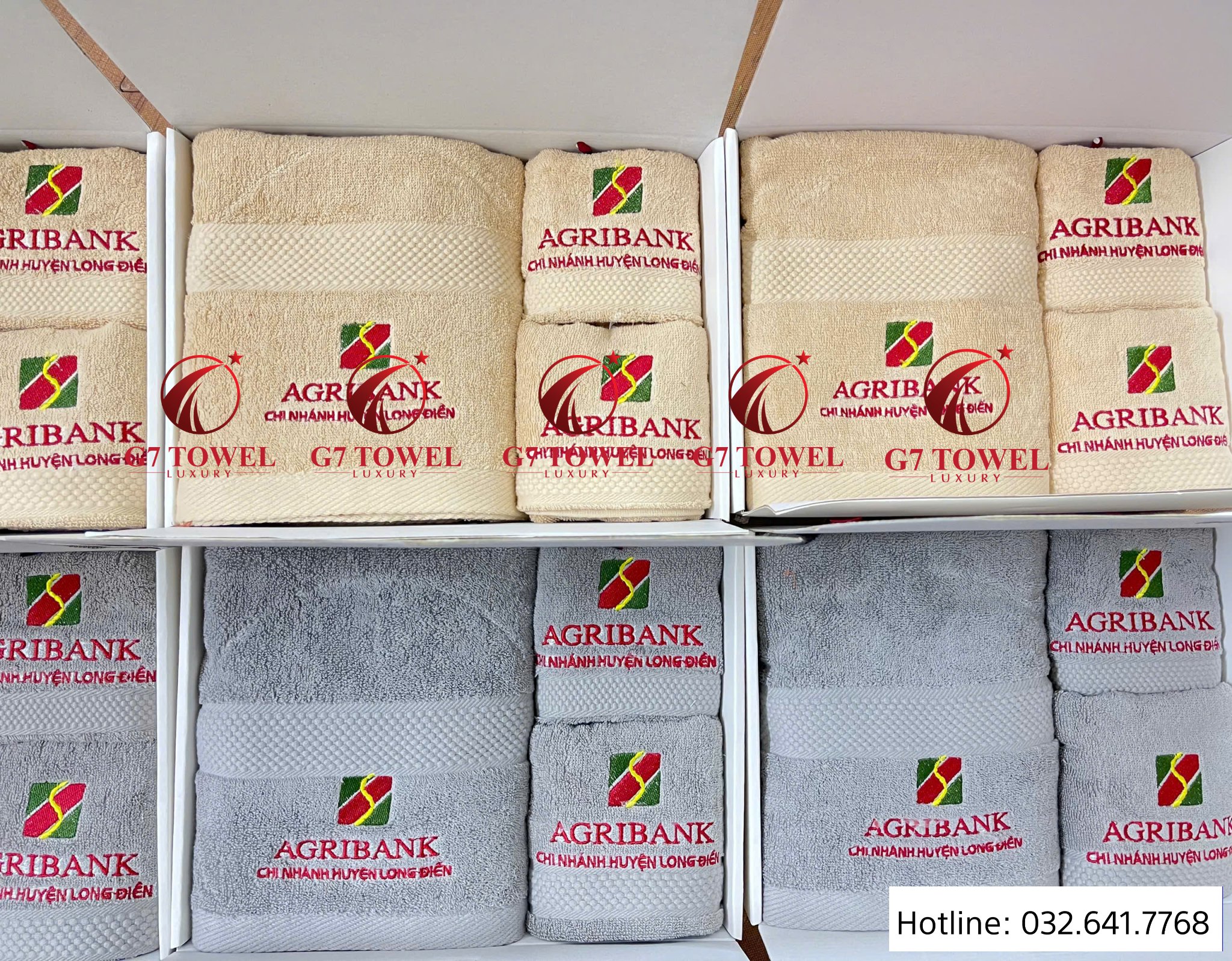 ( Thêu logo theo yêu cầu) Bộ 3 khăn quà tặng doanh nghiệp G-58 Set khăn quà tặng thêu logo- món quà ý nghĩ cho doanh nghiệp của Bạn. - Ảnh 6
