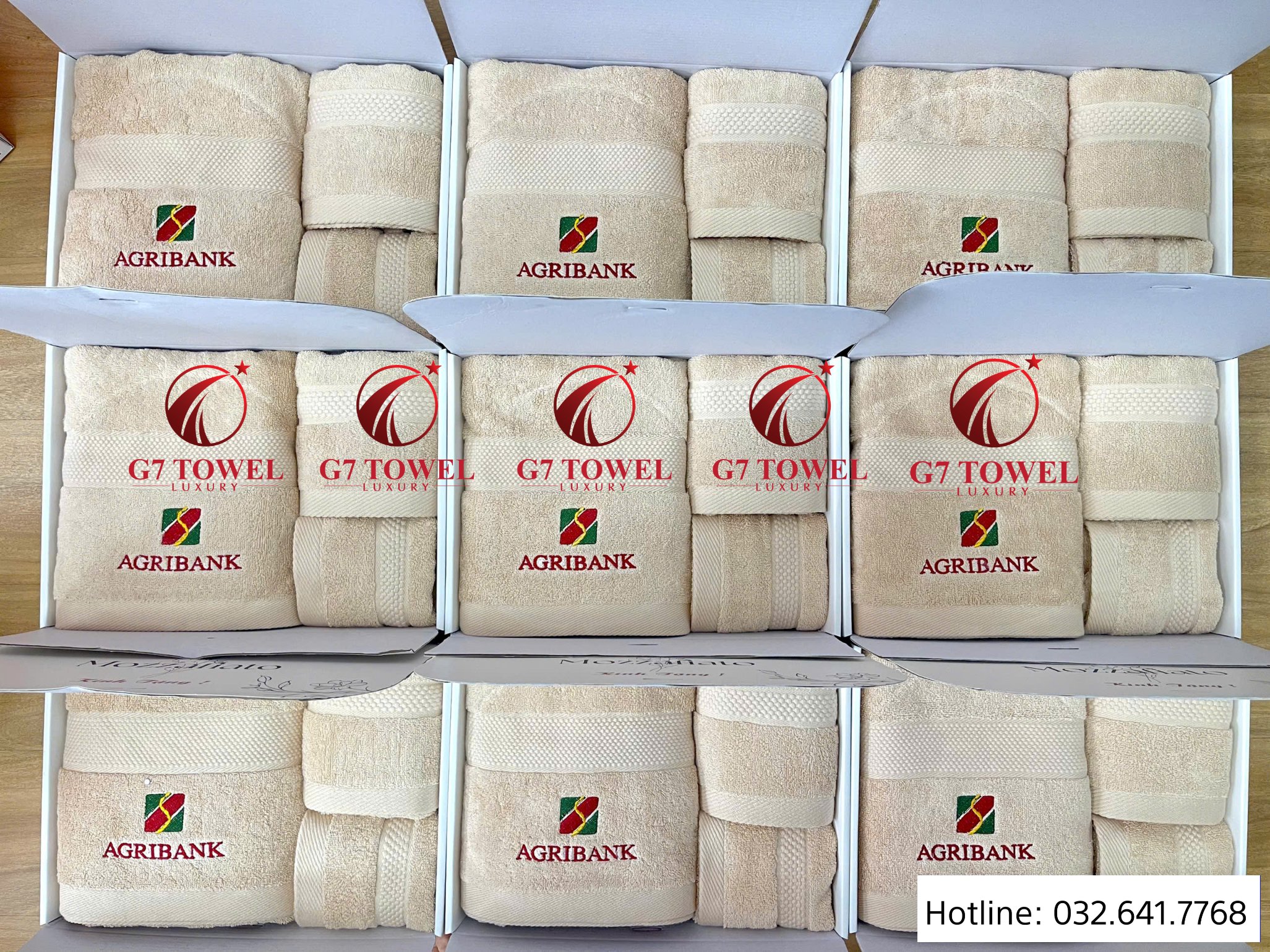 ( Thêu logo theo yêu cầu) Bộ 3 khăn quà tặng doanh nghiệp G-58 Set khăn quà tặng thêu logo- món quà ý nghĩ cho doanh nghiệp của Bạn. - Ảnh 3