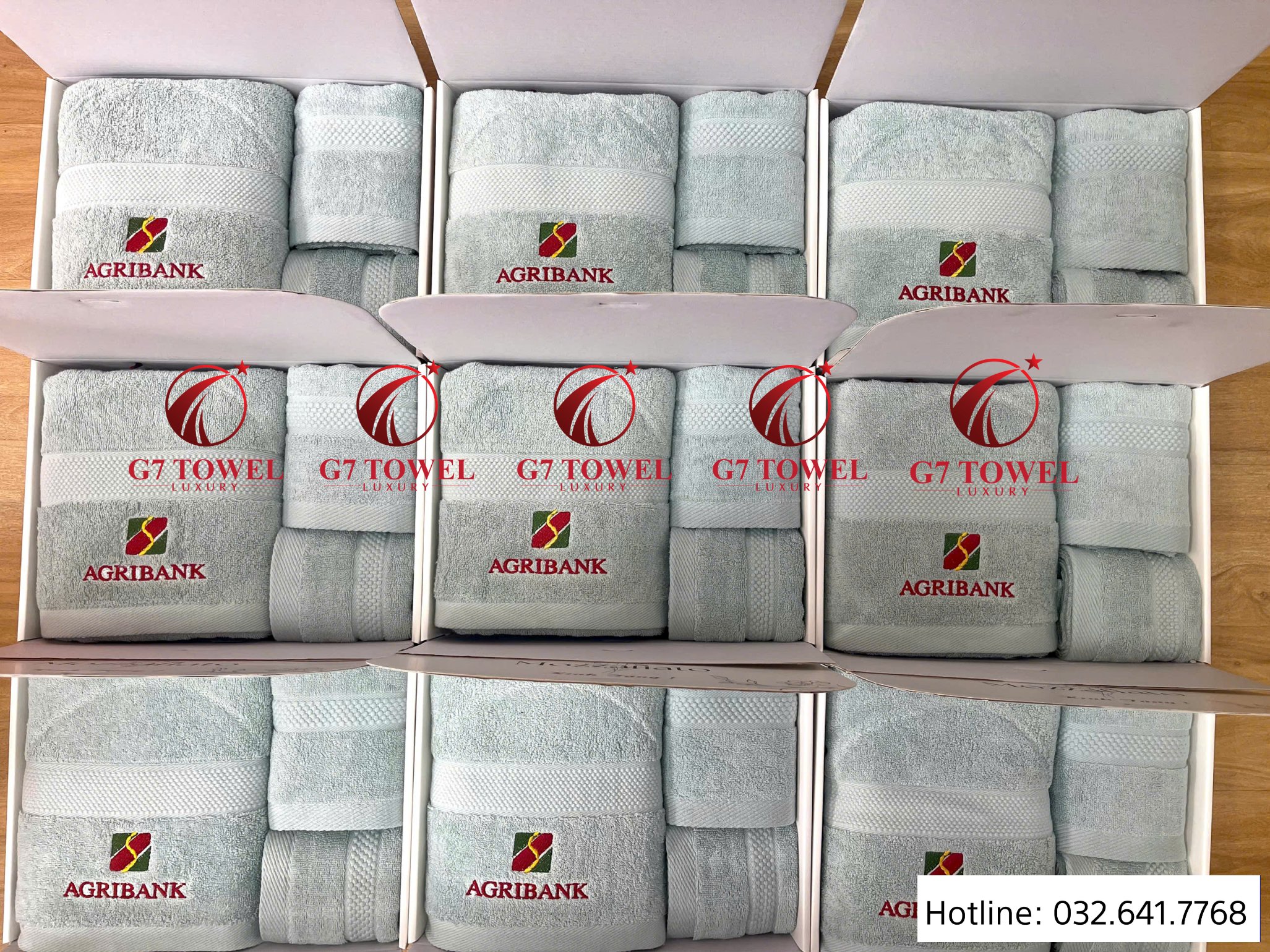 ( Thêu logo theo yêu cầu) Bộ 3 khăn quà tặng doanh nghiệp G-58 Set khăn quà tặng thêu logo- món quà ý nghĩ cho doanh nghiệp của Bạn. - Ảnh 4