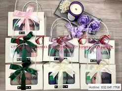 🎁 ( In thêu logo theo yêu cầu)Bộ 3 khăn mặt quà tặng G7-G27