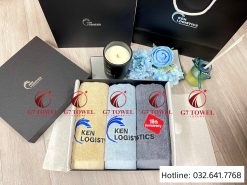 🌟 ( Thêu logo theo yêu cầu)Quà Tặng Sang Trọng – BỘ 3 khăn xuất Hàn cao cấp- Quà tặng doanh nghiệp - Ảnh 11