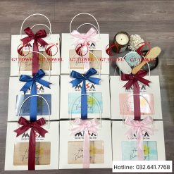 ( Thêu logo theo yêu cầu)Bộ 3 Khăn quà tặng G7-G09 . - Ảnh 11