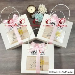 ( Thêu logo theo yêu cầu)Bộ 3 Khăn quà tặng G7-G09 . - Ảnh 12