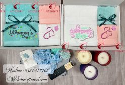 Bộ Khăn Thêu Quà Tặng Ngày Quốc Tế Phụ Nữ 8/3  Happy Women’s Day – Món Quà Tinh Tế Và Ý Nghĩa