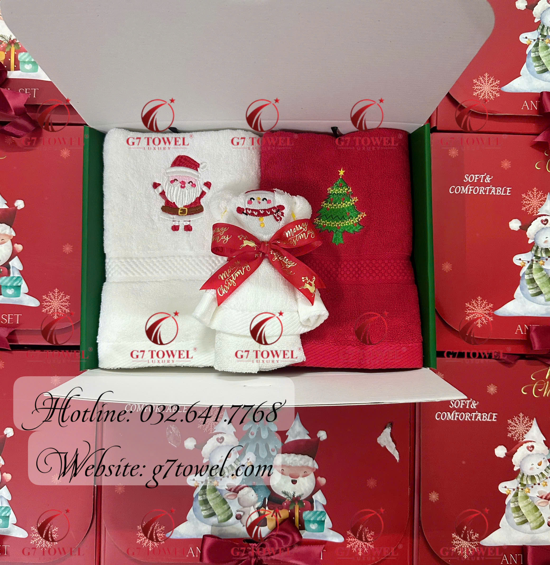 🎄 HỘP 3 KHĂN NOEL G7 -NO8 ĐẶC BIỆT CHO MÙA GIÁNG SINH 2024 🎁 🌟 Tinh tế – Sang trọng – Đậm chất Giáng Sinh 🌟 - Ảnh 3