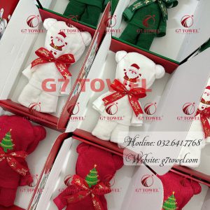 🎄HỘP KHĂN GẤU THÊU HÌNH NOEL DỄ THƯƠNG G7- NO9 - MÓN QUÀ ĐÁNG YÊU MÙA LỄ HỘI - Ảnh 7