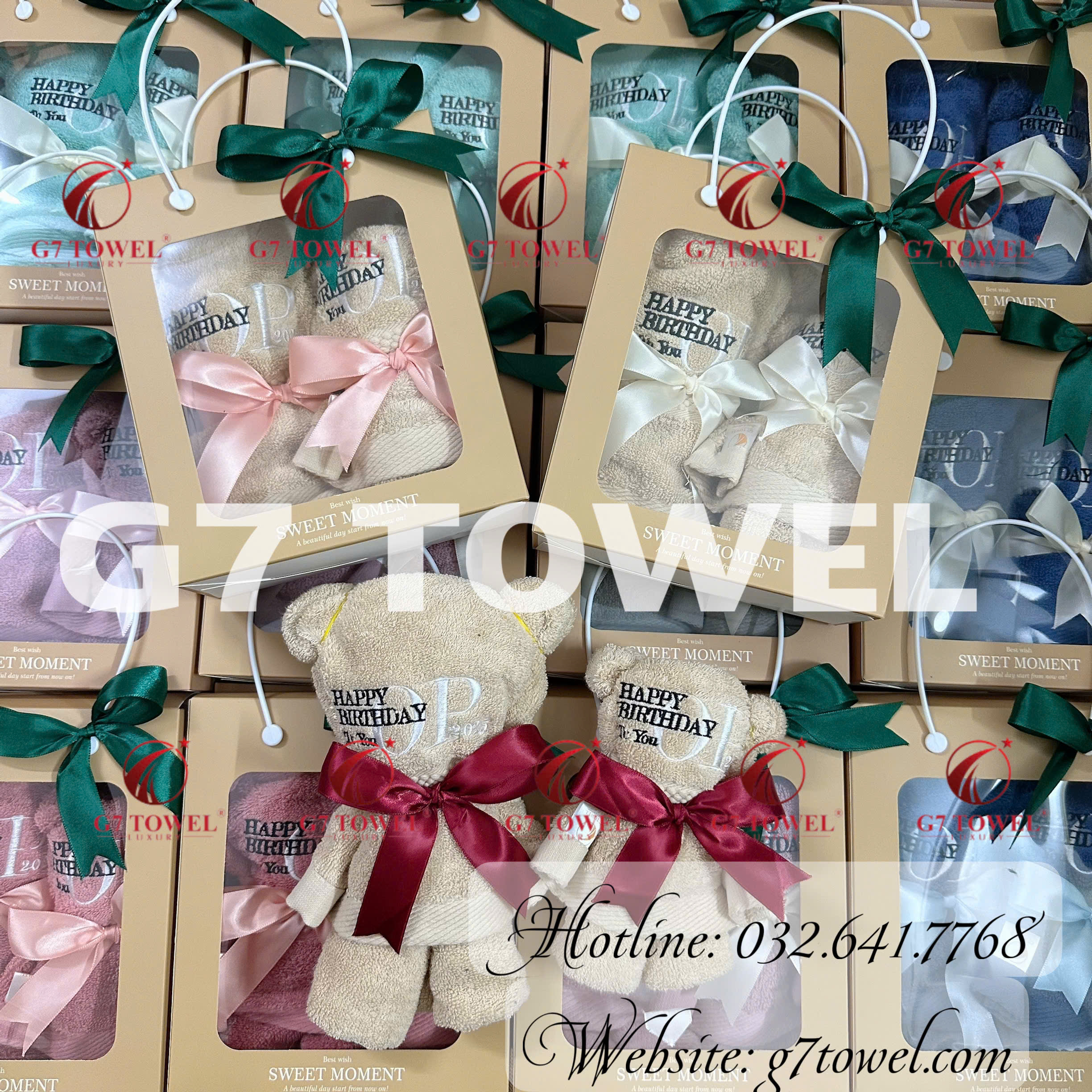 🎁 Bộ 2 Khăn gập hình Gấu Teddy xinh xắn G7-G62 .Món Quà Doanh Nghiệp Ý Nghĩa Dịp 8/3 🎁 - Ảnh 4