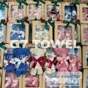🎁 Bộ 2 Khăn gập hình Gấu Teddy xinh xắn G7-G62 .Món Quà Doanh Nghiệp Ý Nghĩa Dịp 8/3 🎁 - Ảnh 12
