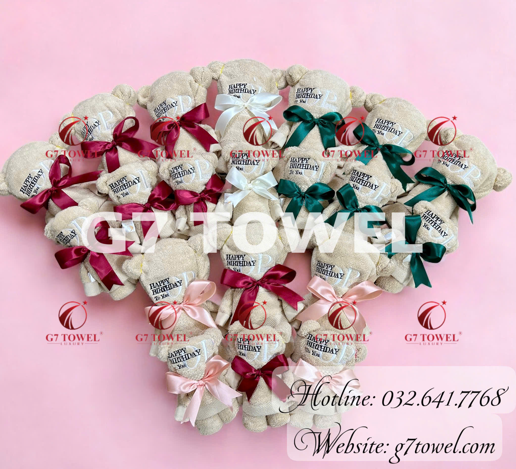 🎁 Bộ 2 Khăn gập hình Gấu Teddy xinh xắn G7-G62 .Món Quà Doanh Nghiệp Ý Nghĩa Dịp 8/3 🎁 - Ảnh 7