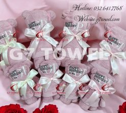 🎁 Bộ 2 Khăn gập hình Gấu Teddy xinh xắn G7-G62 .Món Quà Doanh Nghiệp Ý Nghĩa Dịp 8/3 🎁 - Ảnh 6